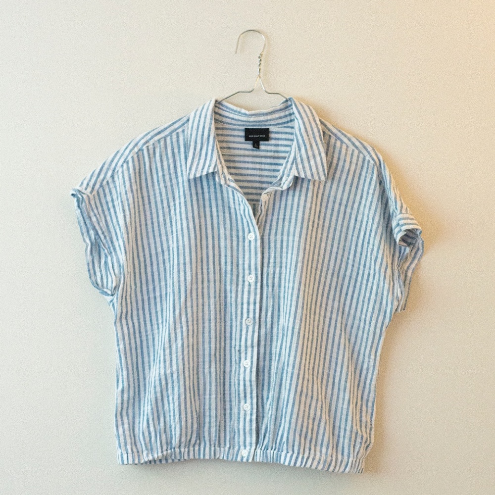 Who What Wear Short Sleve Button Up Shirt